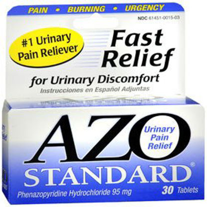 Picture of Urinary Pain Relief AZO® 95 mg Strength Phenazopyridine HCL Tablet 30 per Bottle87651030152