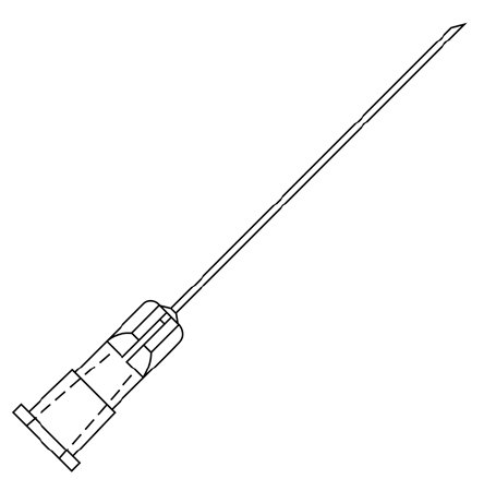 Picture of Retrobulbar Block Needle Oasis® Atkinson Style 23 Gauge 1-1/2 Inch4004C