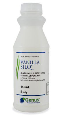 Picture of Vanilla Silq® Barium Sulfate 21 mg / mL, 2.1% Suspension Bottle Vanilla Flavor 450 mL256-1024