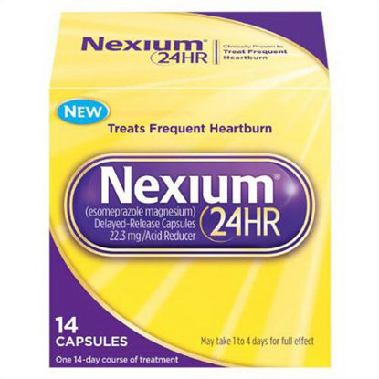Picture of Antacid Nexium 24 HR 20 mg Strength Capsule 14 per Box00573245014