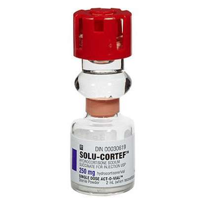 Picture of Act-O-Vial® Solu-Cortef® Hydrocortisone Sodium Succinate, Preservative Free 250 mg / 2 mL Injection Single Dose Vial 2 mL00009001305