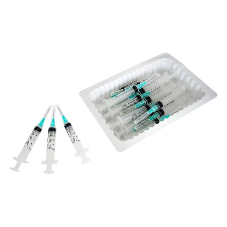 Picture of Syringe with Hypodermic Needle Tray Sol-M™ 5 mL 21 Gauge 1 Inch Detachable Needle Without Safety1852110T