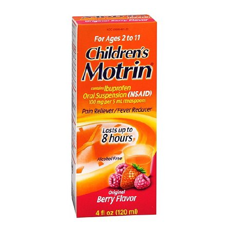 Picture of Children's Pain Relief Motrin® 100 mg / 5 mL Strength Ibuprofen Oral Suspension 4 oz.50580018450