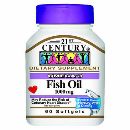 Picture of Omega 3 Supplement 21st Century® Fish Oil 1000 mg Strength Softgel 60 per Bottle74098521495