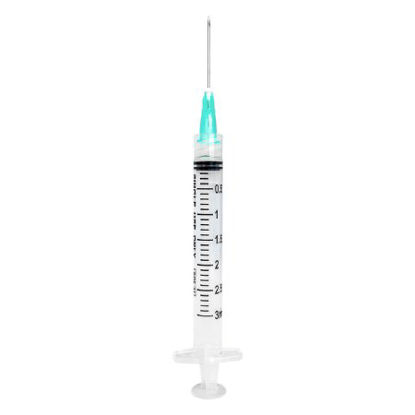 Picture of Syringe with Hypodermic Needle SOL-M™ 3 mL 21 Gauge 1 Inch Detachable Needle Without Safety1832110