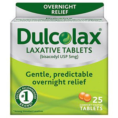 Picture of Laxative Dulcolax® Tablet 25 per Box 5 mg Strength Bisacodyl USP81421002002