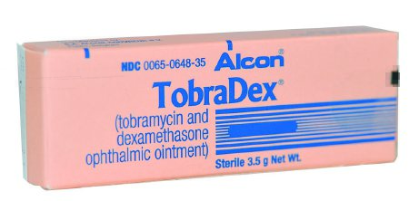 Picture of TobraDex® Tobramycin / Dexamethasone 0.3% - 0.1% Ointment Tube 3.5 Gram00065064835