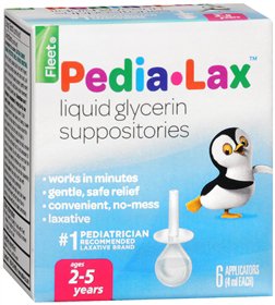 Picture of Laxative Pedia-Lax® Suppository 6 per Box 2.8 Gram Strength Glycerin00132019012