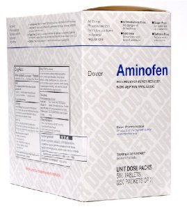 Picture of Pain Relief Aminofen 325 mg Strength Acetaminophen Unit Dose Tablet 250 per Box1625303