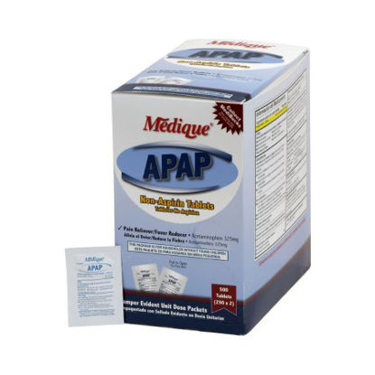 Picture of Pain Relief Medique® 325 mg Strength Acetaminophen Unit Dose Tablet 250 per Box14513