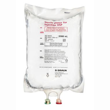Picture of TITAN XL™ Diluent Sterile Water for Injection, Preservative Free IV Solution Flexible Bag 2,000 mLS8505