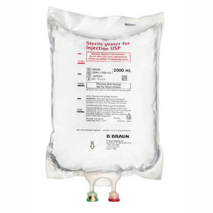 Picture of TITAN XL™ Diluent Sterile Water for Injection, Preservative Free IV Solution Flexible Bag 2,000 mLS8505