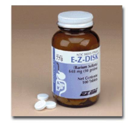 Picture of E-Z-Disk™ Barium Sulfate 700 mg Tablet Bottle 100 Tablets902102