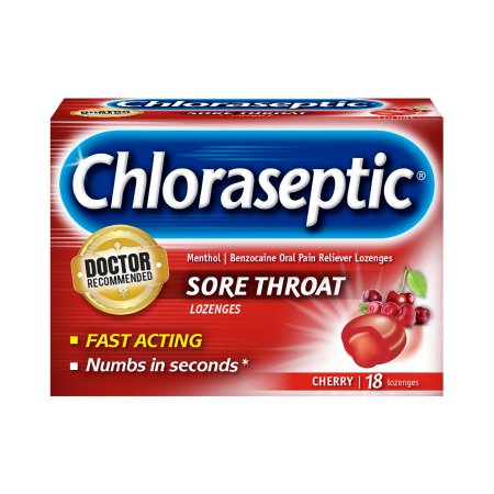 Picture of Sore Throat Relief Chloraseptic® 1.4% Strength Lozenge 18 per Box37811201106