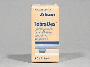 Picture of TobraDex® Tobramycin / Dexamethasone 0.3% - 0.1% Drops Dropper Bottle 2.5 mL00065064725