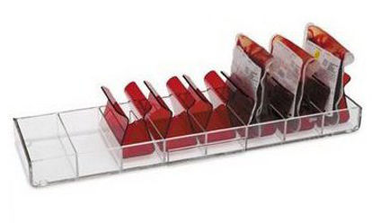 Picture of Blood Unit Boot Rack MarketLab 1-1/2 X 5-1/3 X 20-1/3 Inch Clear Acrylic 8 Boot Stands1652