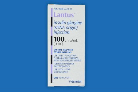 Picture of Lantus® Insulin Glargine, Human Recombinant Analog 100 U / mL Injection Vial 10 mL00088222033