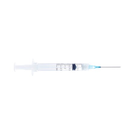 Picture of Syringe with Hypodermic Needle Sol-Care™ 3 mL 21 Gauge 1-1/2 Inch Detachable Needle Retractable Needle100072IM