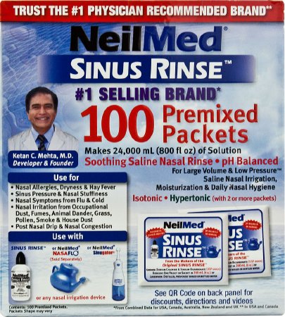 Picture of Saline Nasal Rinse Refill Kit Neilmed® Sinus Rinse™ 100 Packets05928000200