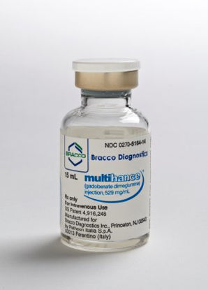 Picture of Multihance® Gadobenate Dimeglumine, Preservative Free 529 mg / mL Injection Single Dose Vial 15 mL00270516414