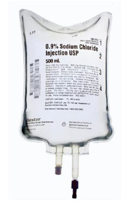 Picture of Replacement Preparation Sodium Chloride, Preservative Free 0.9% IV Solution Flexible Bag 500 mL2B1323Q