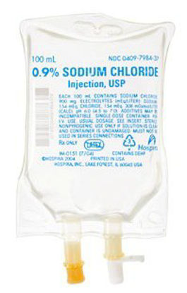 Picture of Replacement Preparation Sodium Chloride, Preservative Free 0.9% IV Solution Flexible Bag 100 mL798437