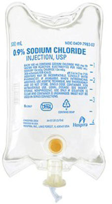 Picture of Replacement Preparation Sodium Chloride, Preservative Free 0.9% IV Solution Flexible Bag 500 mL798303