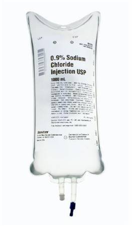Picture of Replacement Preparation Sodium Chloride 0.9% IV Solution Flexible Bag 1,000 mLUE1324D