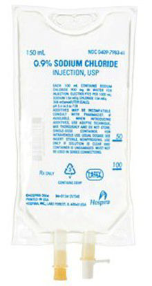 Picture of Replacement Preparation Sodium Chloride, Preservative Free 0.9% IV Solution Flexible Bag 150 mL798361