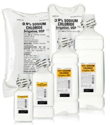 Picture of Irrigation Solution Sodium Chloride, Preservative Free 0.9% Not for Injection Flexible Bag 3,000 mL797208