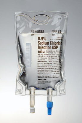 Picture of Replacement Preparation Sodium Chloride, Preservative Free 0.9% IV Solution Flexible Bag 100 mL2B1307
