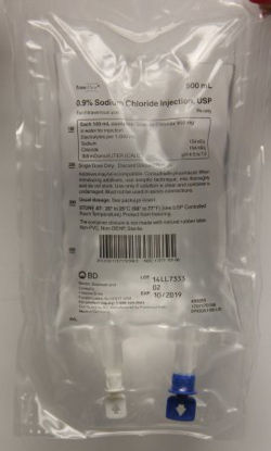 Picture of freeflex® Replacement Preparation Sodium Chloride 0.9% IV Solution Flexible Bag 500 mL1727170106