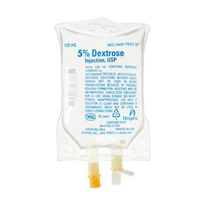 Picture of Diluent Dextrose, Preservative Free 5% Injection Flexible Bag 100 mL792337