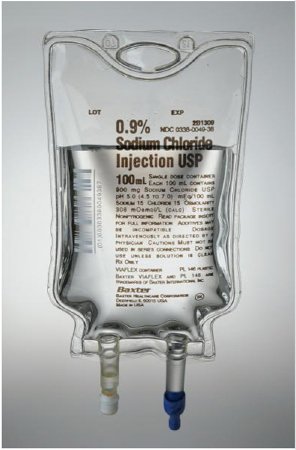 Picture of Replacement Preparation Sodium Chloride, Preservative Free 0.9% IV Solution Flexible Bag 100 mL2B1309