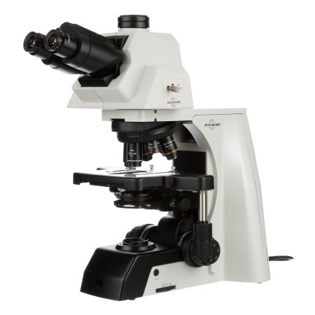 Picture of Accu-Scope® EXC-500 Series Compound Microscope Ergonomic Binocular Head NIS Infinity Corrected Plan 4X, 10X, 40X, 100XR Oil 110 to 240V Hard Coat Mechanical StageEXC-500-BE