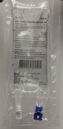 Picture of freeflex® Replacement Preparation Sodium Chloride 0.9% IV Solution Flexible Bag 250 mL1727170105