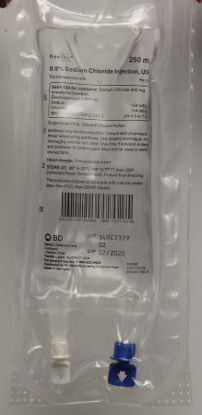 Picture of freeflex® Replacement Preparation Sodium Chloride 0.9% IV Solution Flexible Bag 250 mL1727170105