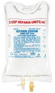 Picture of Heparin Sodium, Porcine / 0.9% Sodium Chloride, Preservative Free 2 U / mL Solution Flexible Bag 500 mL00409762003