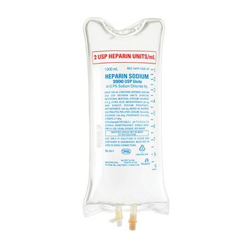 Picture of Heparin Sodium, Porcine / 0.9% Sodium Chloride, Preservative Free 2 U / mL Solution Flexible Bag 1000 mL00409762059