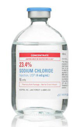 Picture of Concentrated Replacement Preparation Sodium Chloride, Preservative Free 23.4%, 4 mEq / mL Injection Multiple Dose Vial 100 mL00409114102