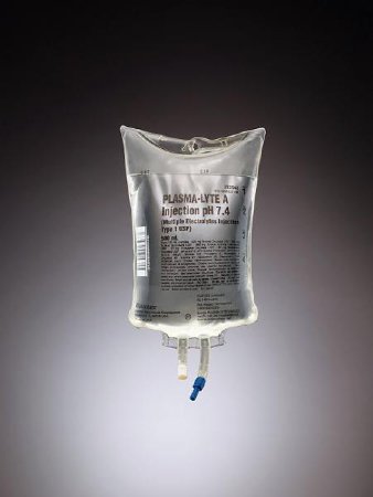 Picture of Plasma-Lyte A pH 7.4 Replacement Preparation Sodium Chloride / Sodium Gluconate / Sodium Acetate / Potassium Chloride / Magnesium Chloride IV Solution Flexible Bag 500 mL2B2543Q