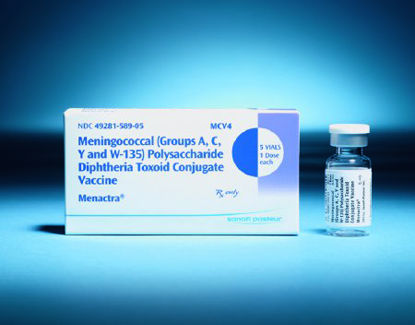 Picture of Menactra® Meningitis Vaccine Meningococcal (Groups A,C,Y and W-135) Polysaccharide Diphtheria Toxoid Conjugate Vaccine, Preservative Free 4 mcg / 0.5 mL Injection Single Dose Vial 0.5 mL589-05