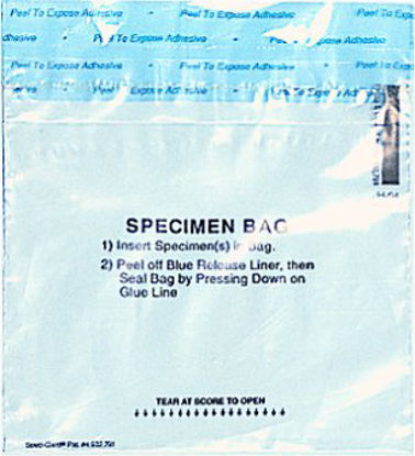 Picture of Specimen Transport Bag Speci-Gard® 6 X 6 Inch Polyethylene Adhesive Closure Instructions for Use NonSterileUF95-66SP