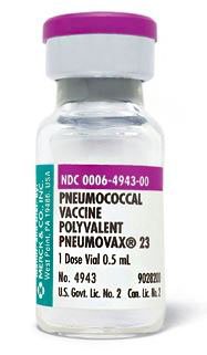 Picture of Pneumovax® 23 Pneumonia Vaccine Adults 50 Years of Age and Older Pneumococcal 23 Vaccine Polyvalent 25 mcg / 0.5 mL Injection Single Dose Vial 0.5 mL00006494300