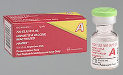 Picture of HAVRIX® Hepatitis A Vaccine 12 Months of Age to 18 Years of Age Pediatric 720 Unit / 0.5 mL Injection Prefilled Syringe 0.5 mL58160082552