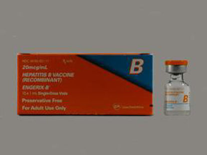 Picture of ENGERIX-B® Hepatitis B Vaccine Adult 20 mcg / mL Injection Single Dose Vial 1 mL58160082111