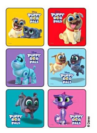 Picture of Kids Love Stickers® 75 per Unit Puppy Dog Pals Sticker1709P