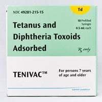 Picture of Tenivac™ Td Vaccine 7 Years of Age and Older Tetanus and Diphtheria Toxoids Adsorbed, Preservative Free Injection Prefilled Syringe 0.5 mL49281021515