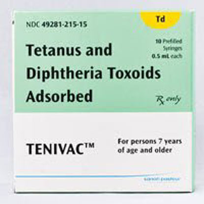 Picture of Tenivac™ Td Vaccine 7 Years of Age and Older Tetanus and Diphtheria Toxoids Adsorbed, Preservative Free Injection Prefilled Syringe 0.5 mL49281021515