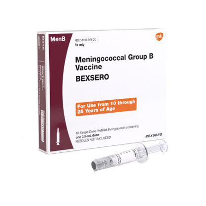 Picture of Bexsero® Meningitis Vaccine For Individuals 10 Through 25 Years of Age Meningococcal Group B Vaccine 50 mcg - 50 mcg / 0.5 mL Injection Prefilled Syringe 10 Syringes58160097620